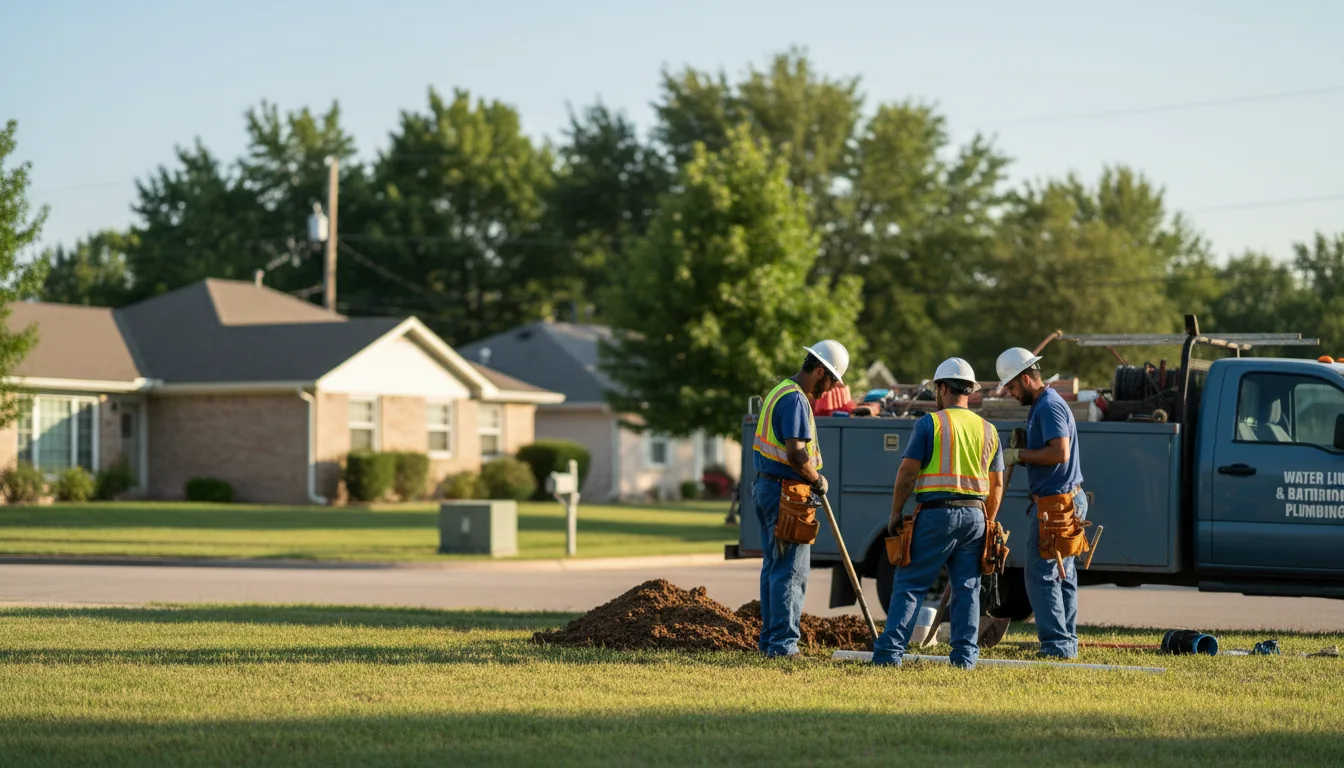 Residential water line and bathroom plumbing service in Lisle, IL